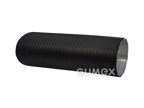 Vzduchotechnická hadica, 80mm, SEMI ALG 2, dĺžka 3m, 0,02bar, 2-vrstvový hliník, -30°C/+250°C, čierna matná